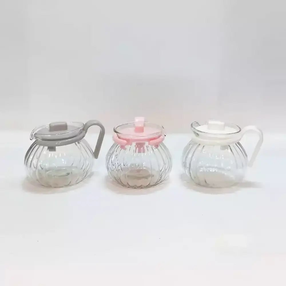 قوری زعفران شیشه ای شیار دار